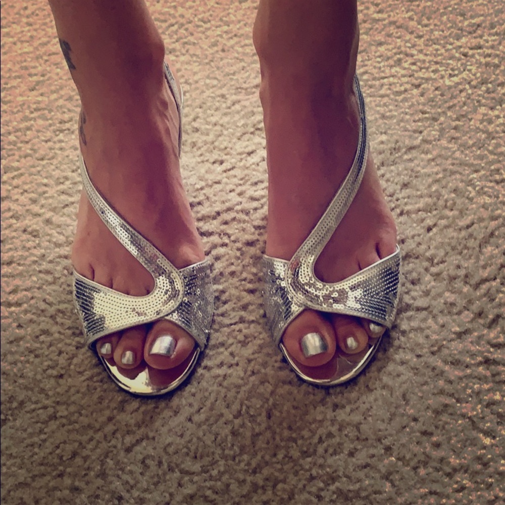 Silver heels